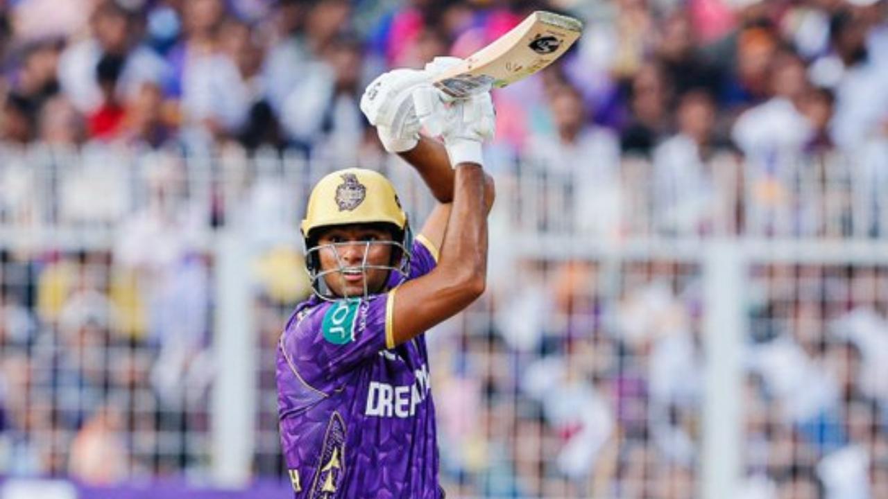After their departure, youngster Angkrish Raguvanshi played a crucial knock of 44 runs off 31 deliveries. His knock was laced with five boundaries(Pic: X/@KKRiders)