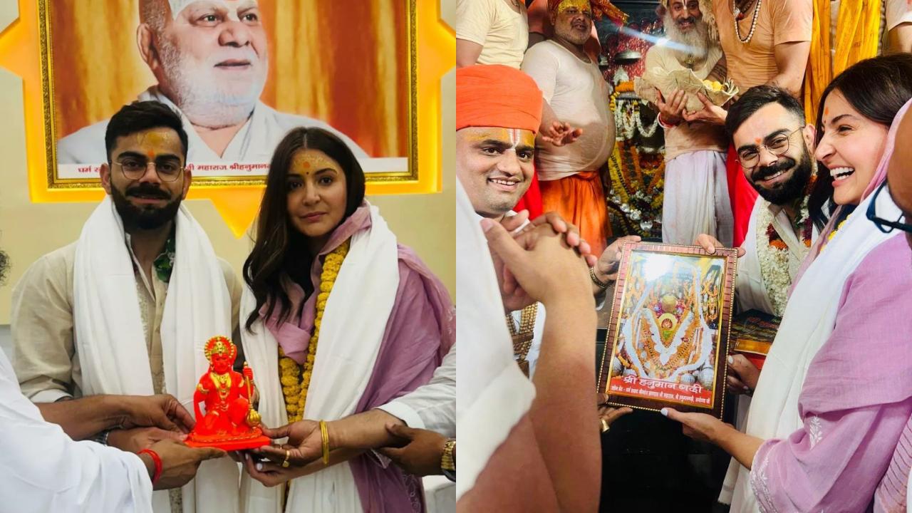 In clips doing the rounds on social media, Virat and Anushka can be seen standing side by side, with folded hands, as they paid their respects inside the temple. Read full story here