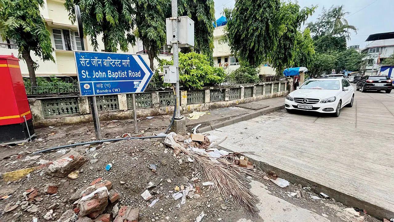 The authorities had filled the gap between Chapel Road and St John Baptist Road with mud and debris