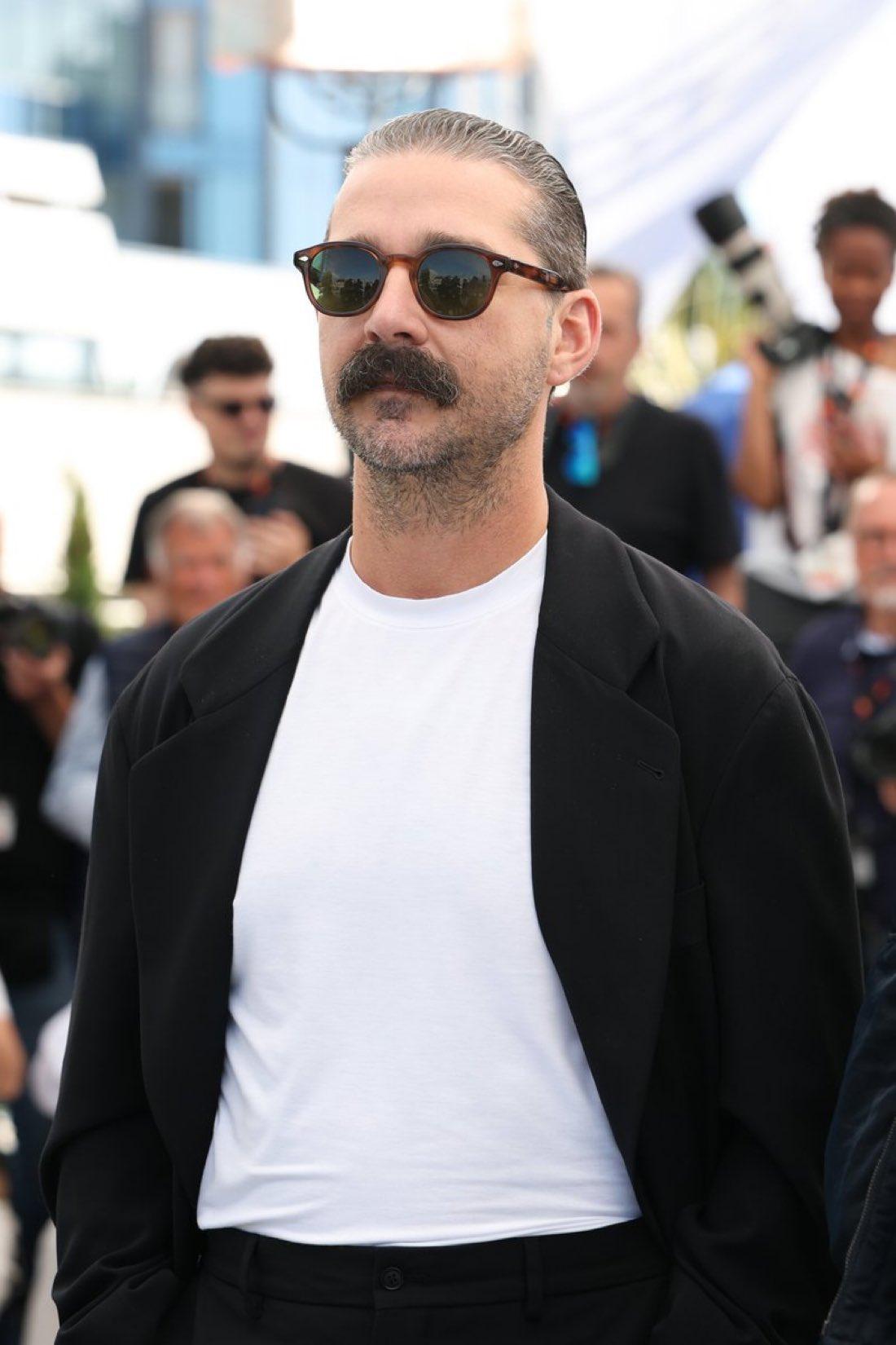 Shia LaBeouf attended the Cannes photocall for Slauson Rec, a new documentary about his acting school. He kept it simple and stylish in a white T-shirt paired with a black blazer, exuding effortless charm