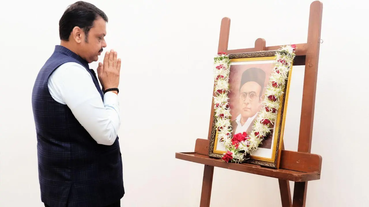  CM Devendra Fadnavis honours Swatantra Veer Savarkar on 142nd birth anniversary