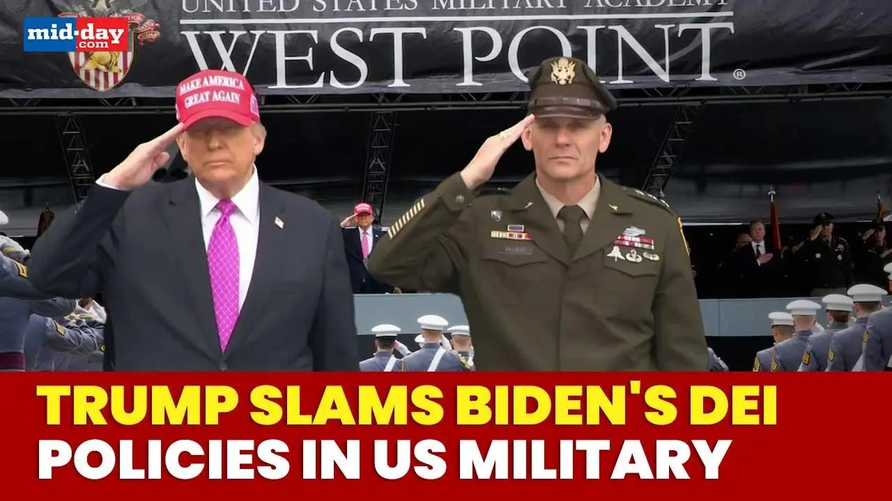 Watch: Trump Criticises Biden's DEI Policies in West Point Commencement Speech