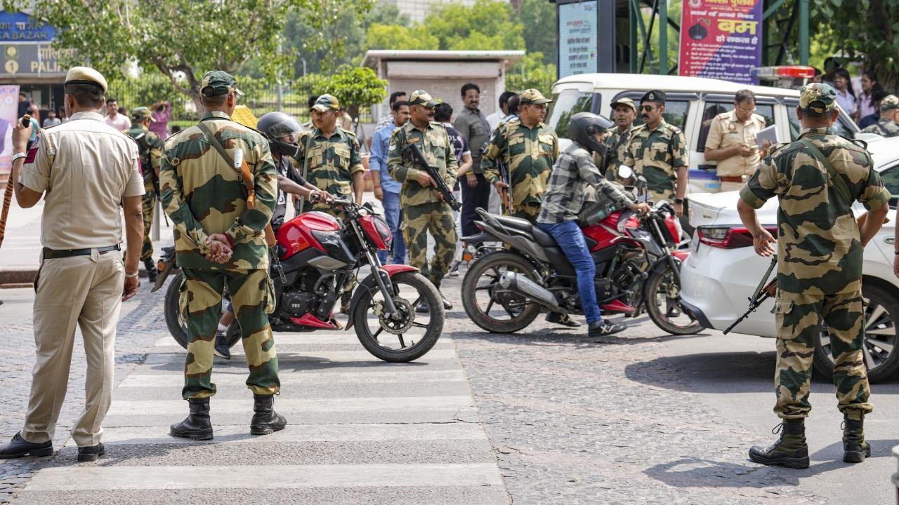 IN PHOTOS: Security personnel deployed in Delhi ahead of nationwide safety drill