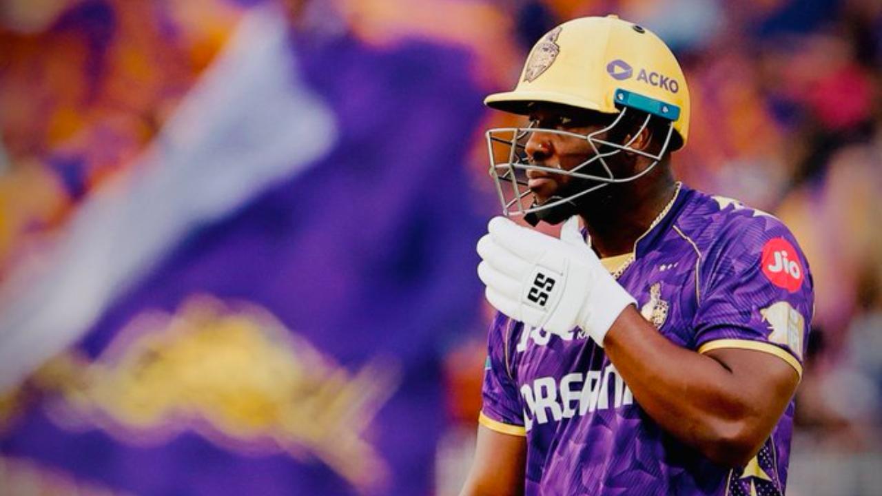 But the highlight was an unbeaten score of 57 by the burly all-rounder, Andre Russell, who so far had an underwhelming stint in the league. His knock came in just balls and included four boundaries and six maximums(Pic: X/@KKRiders)