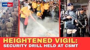 Security drill conducted at Mumbai's Chhatrapati Shivaji Maharaj Terminus (CSMT)