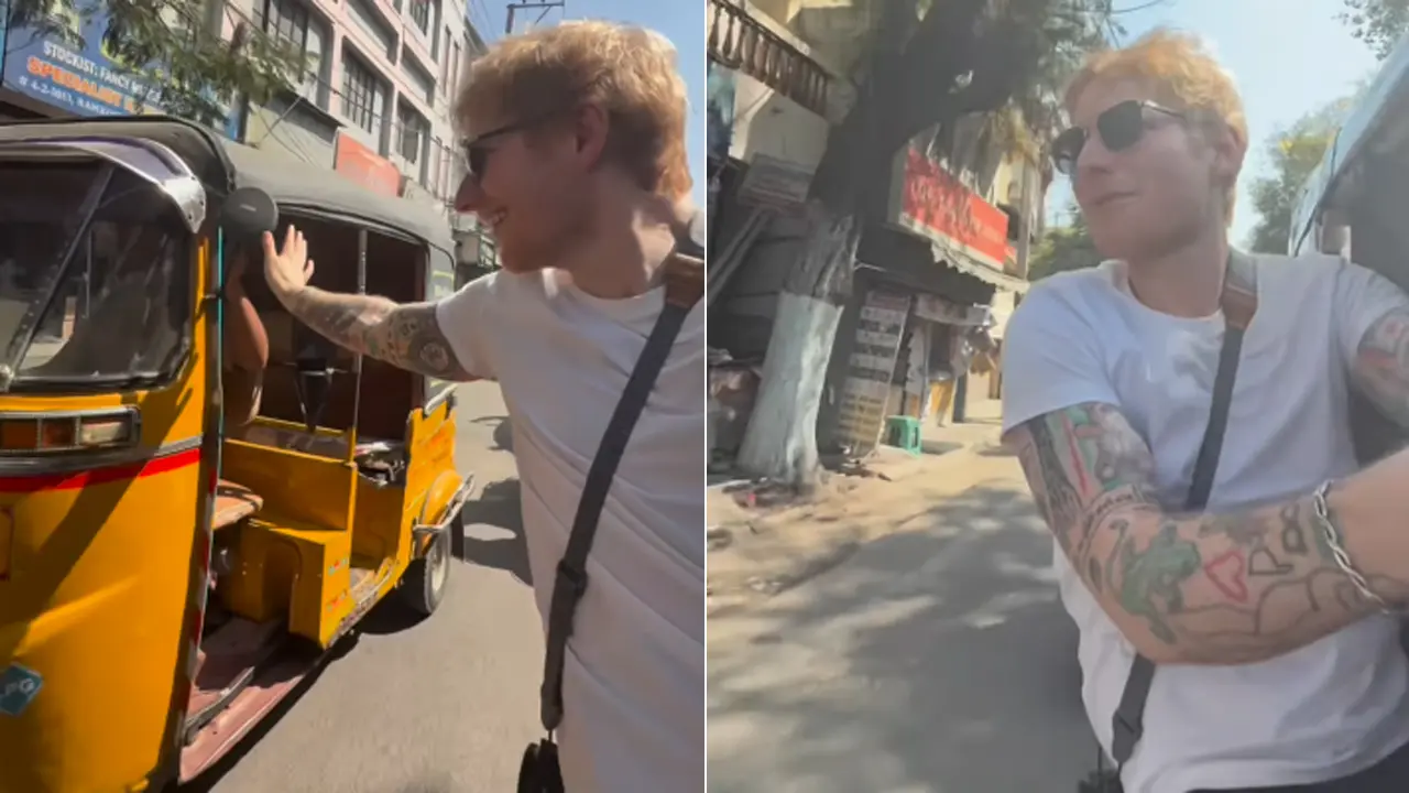 Ed Sheeran rides Mumbai auto, sings Punjabi lines in new 'Sapphire' video