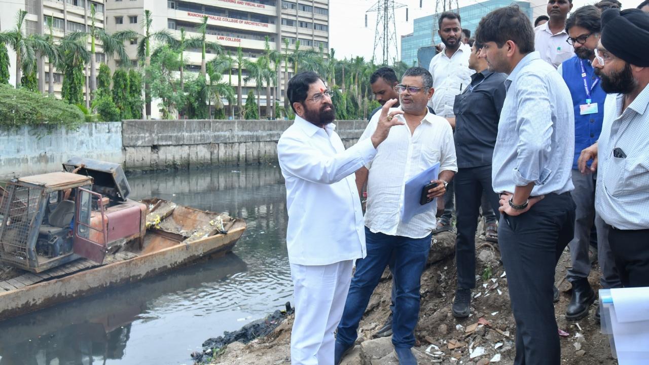 Eknath Shinde on Friday conducted an inspection of the ongoing drain cleaning works in Mumbai and visited several areas in the city to check the progress of the works. Top BMC officials were also present at the sites during the deputy CM's visit