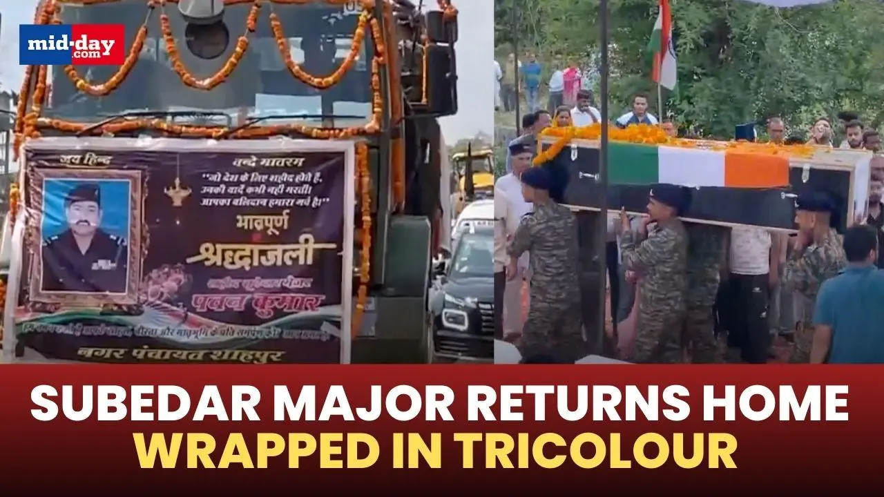 Subedar Major Pawan Kumar's mortal remains reach his hometown