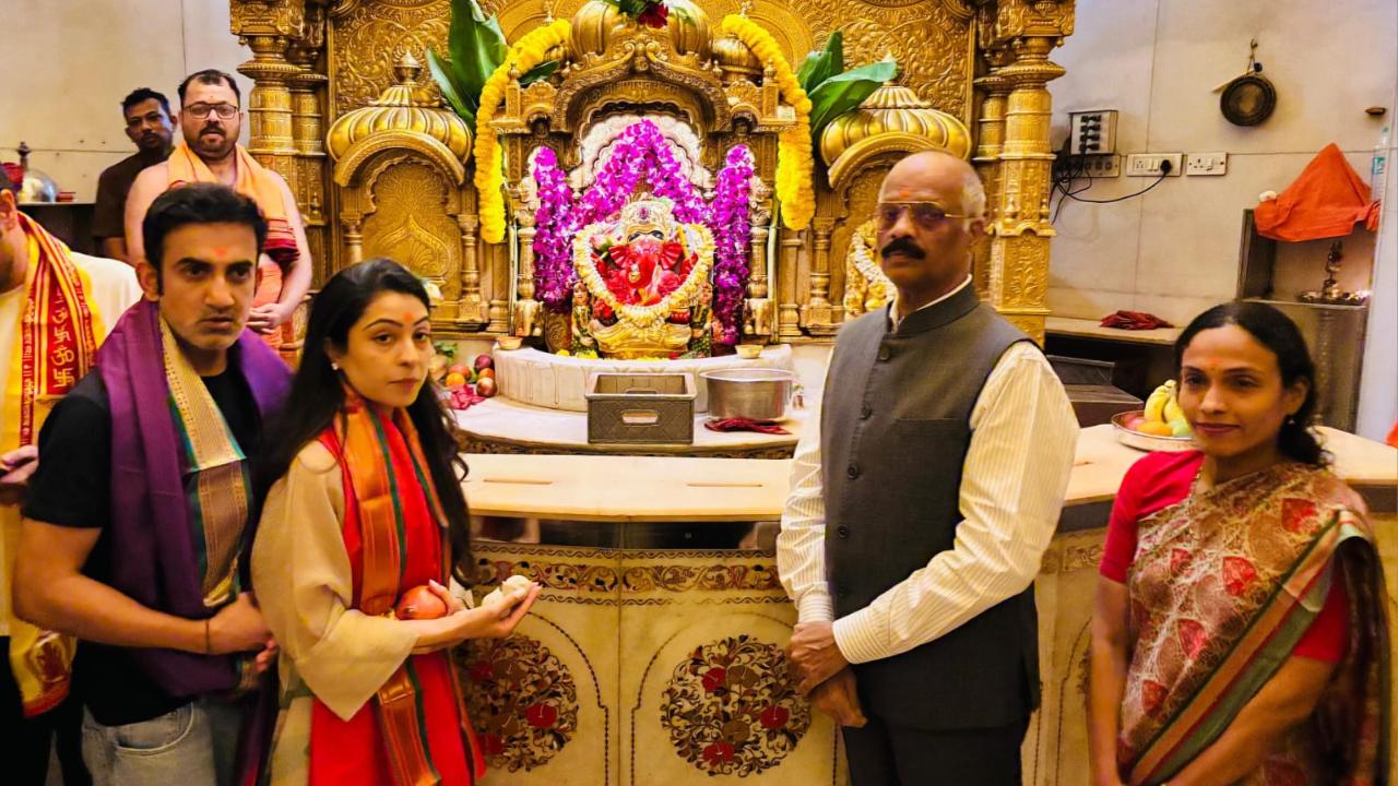 One of India's best opening batsmen and incumbent head coach, Gautam Gambhir, on Thursday, May 15, visited Siddhivinayak Temple to seek the blessings of Lord Ganesha