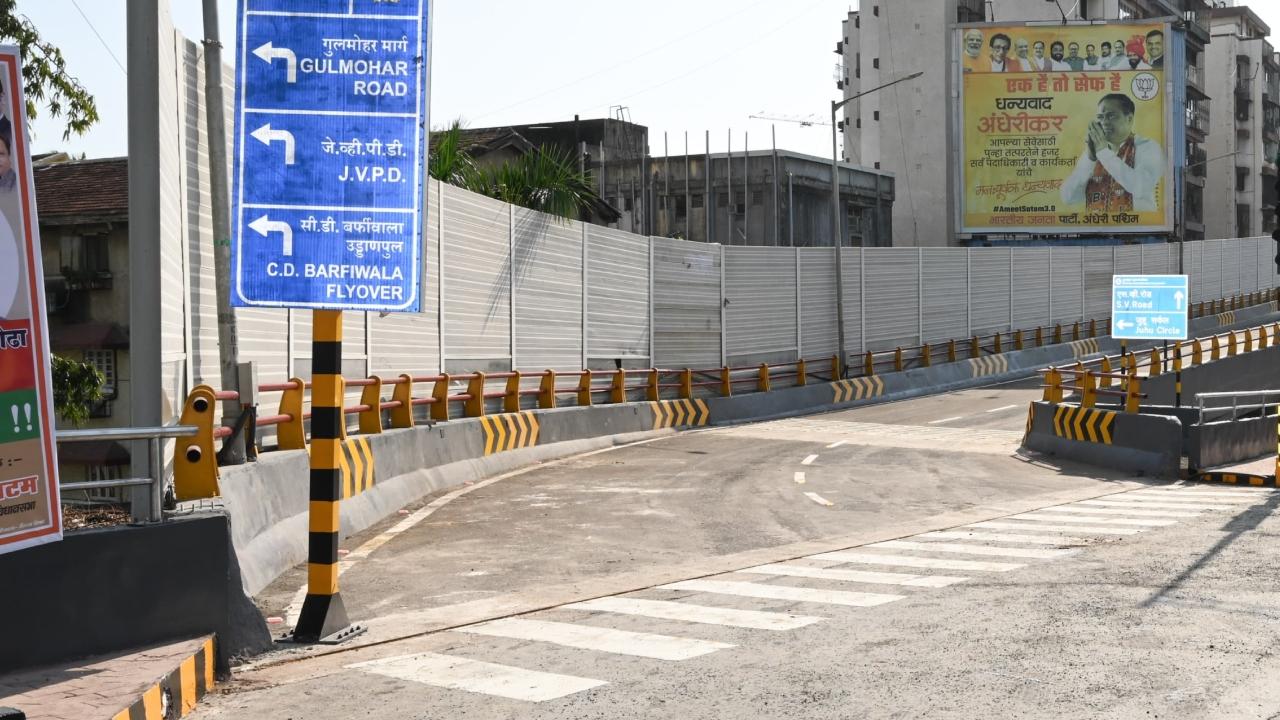 Gokhale Bridge that connects to the westbound arm of the Barfiwala flyover in Mumbai was completed earlier this week