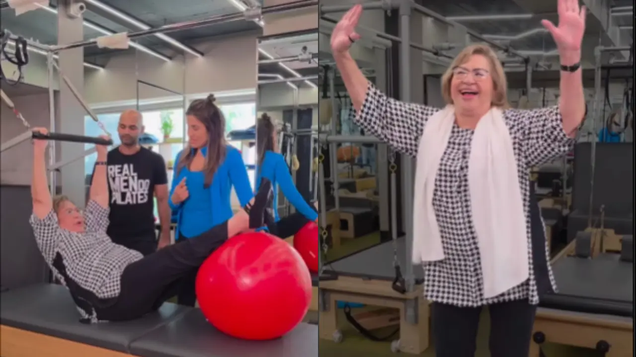 At 85, Helen jumps on trampoline, does pilates- watch video