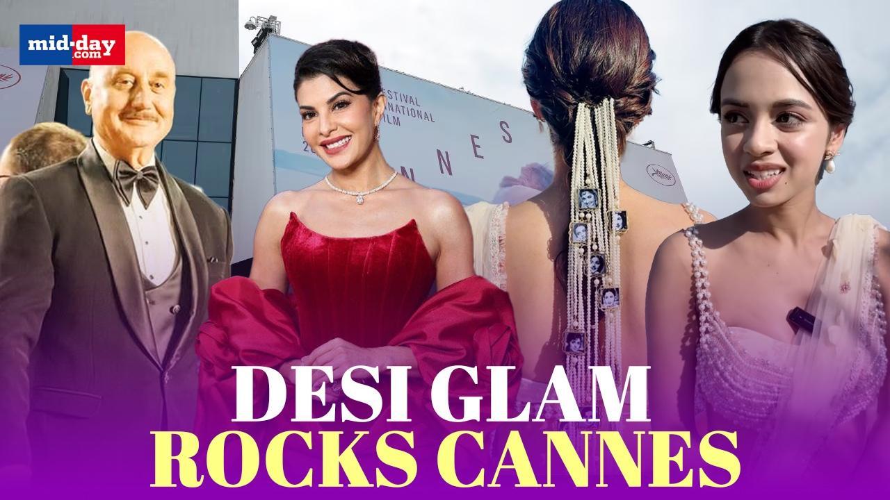 Cannes 2025: Jacqueline Fernandez, Nitanshi Goel, Anupam Kher, & Chhaya Kadam