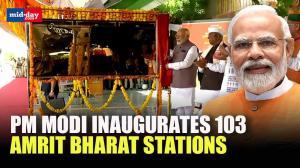 PM Modi visits Karni Mata Temple in Rajasthan, Unveil 103 Amrit stations - WATCH