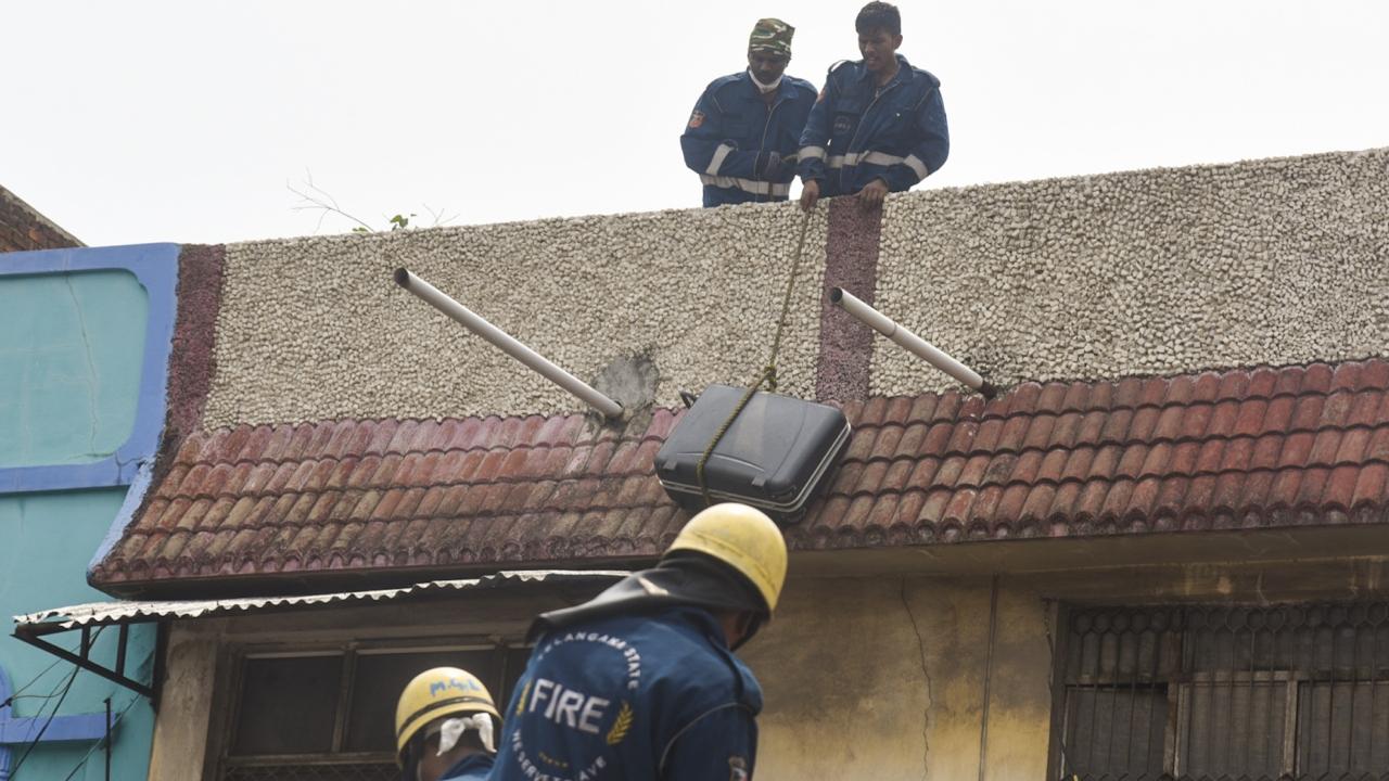A blaze triggered by a suspected short circuit in a building near the iconic Charminar here on Sunday killed 17 people, including eight children, belonging to an extended family of a jeweller