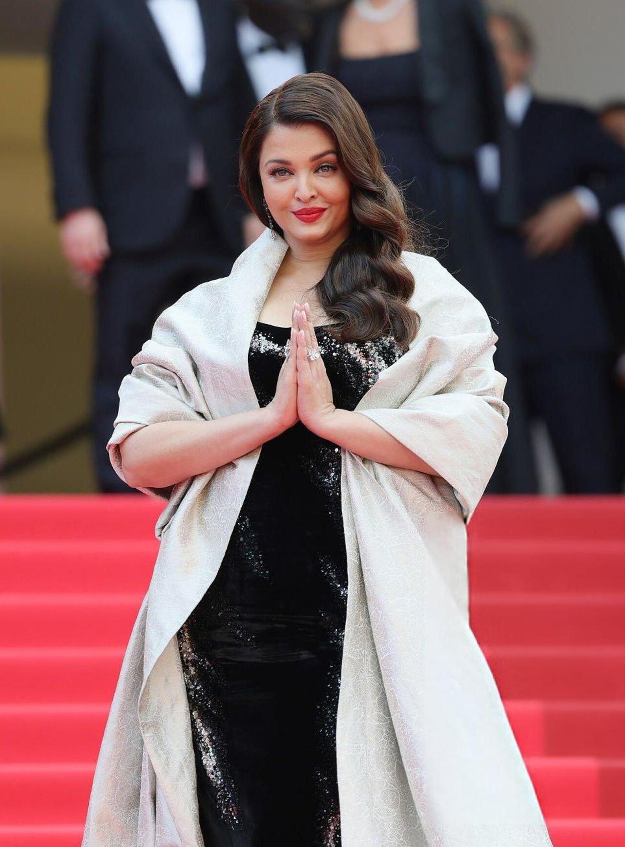 Aishwarya Rai Bachchan is a Cannes film festival veteran as she has been attending it since 2003. For her second red carpet look, she opted for a stunning black couture by Gaurav Gupta