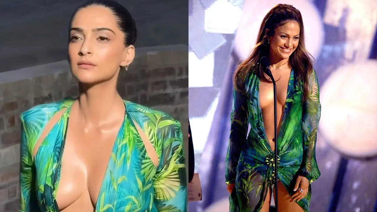 Sonam Kapoor recreates Jennifer Lopez’s iconic Versace outfit from 2000