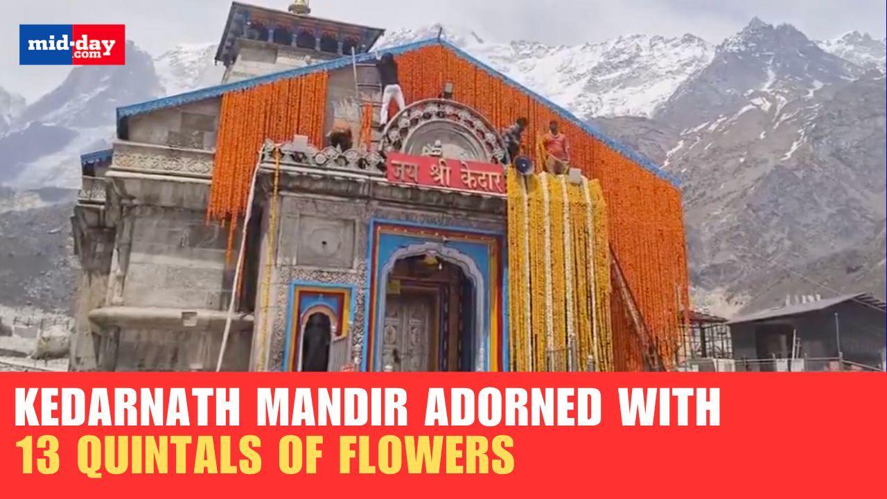 Kedarnath decked with 13 quintals of flowers ahead of Friday’s opening