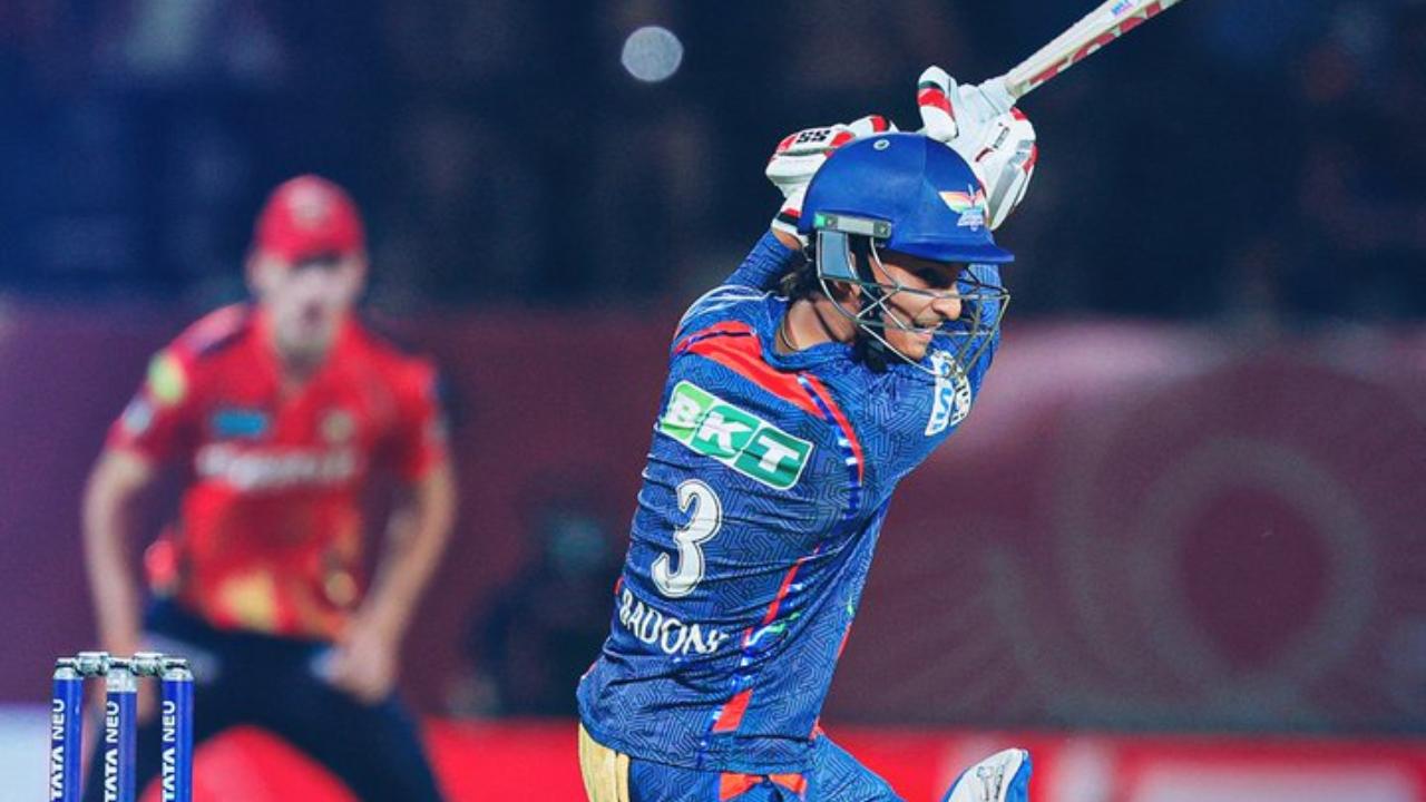 During the 237-run chase in the IPL 2025 match against Punjab Kings (PBKS), Lucknow Super Giants' (LSG) Ayush Badoni played a knock of 74 runs off just 40 deliveries. His knock was laced with five boundaries and the same number of maximums(Pic: X/@LucknowIPL)