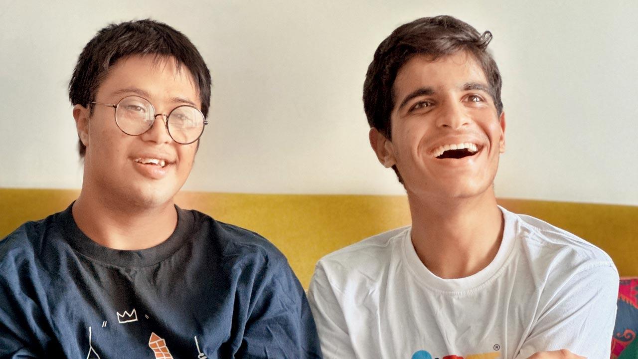 Sharing a light moment