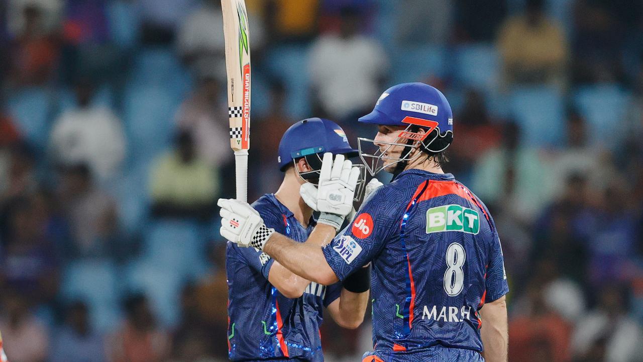 Mitchell Marsh powers LSG to mammoth 235/2 with maiden IPL century