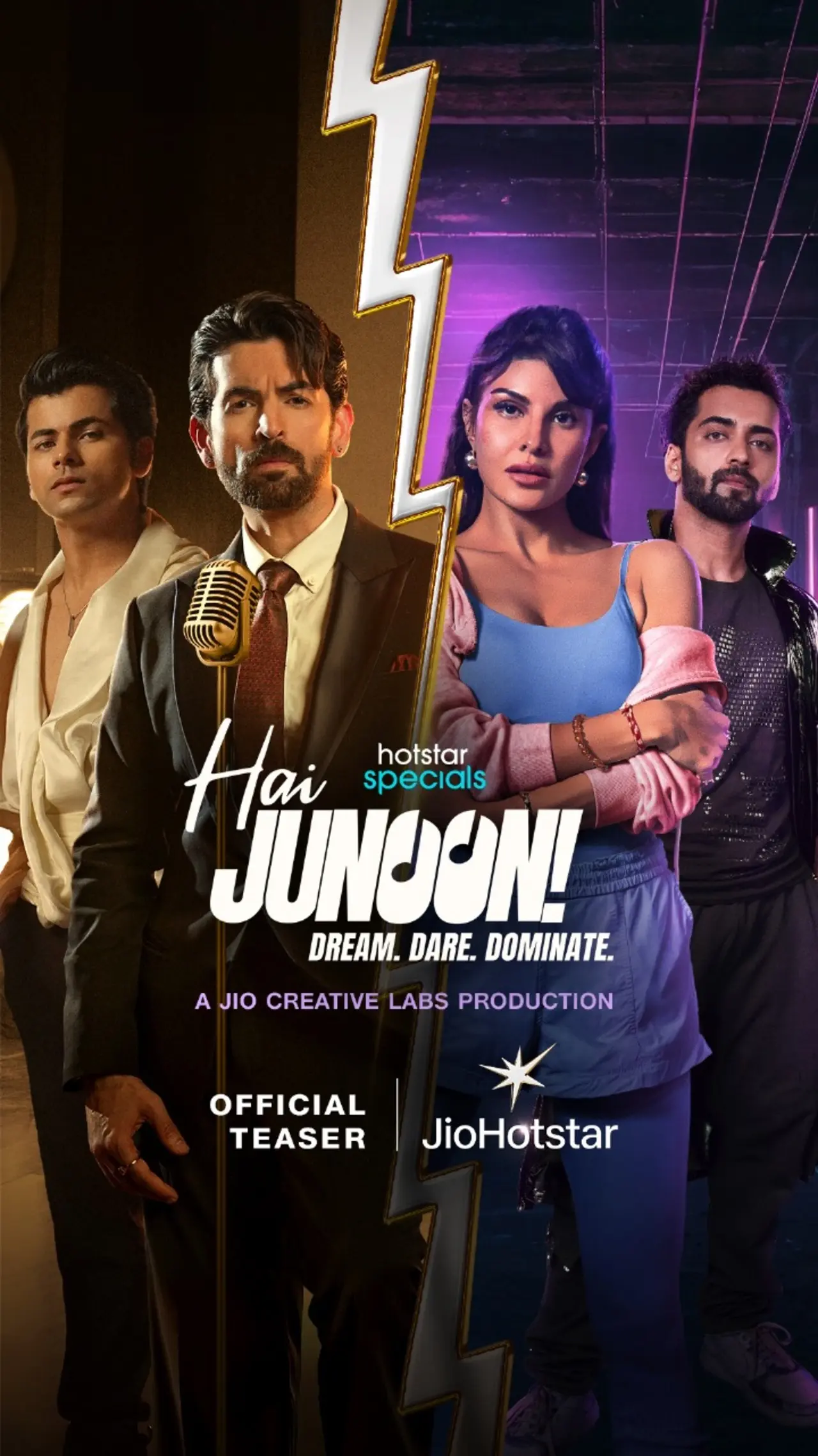 Hai Junoon – Dream. Dare. Dominate (May 16, JioHotstar)
Talent vs Ambition. Music vs dance. A Anderson College, rivalries explode ina cut-throat battle for the GOATs trophy. Who will rise? Who will break. The series stars Nel Nitin Mukesh, Jacqueliene Fernandez in the lead