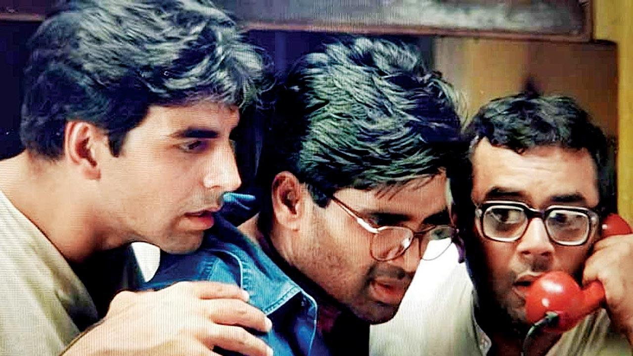 (From left) Akshay Kumar, Suniel Shetty and Paresh Rawal in Hera Pheri