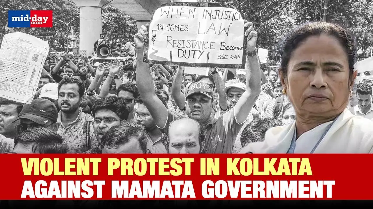 SSC Scam: Violent protest in Kolkata against Mamata government