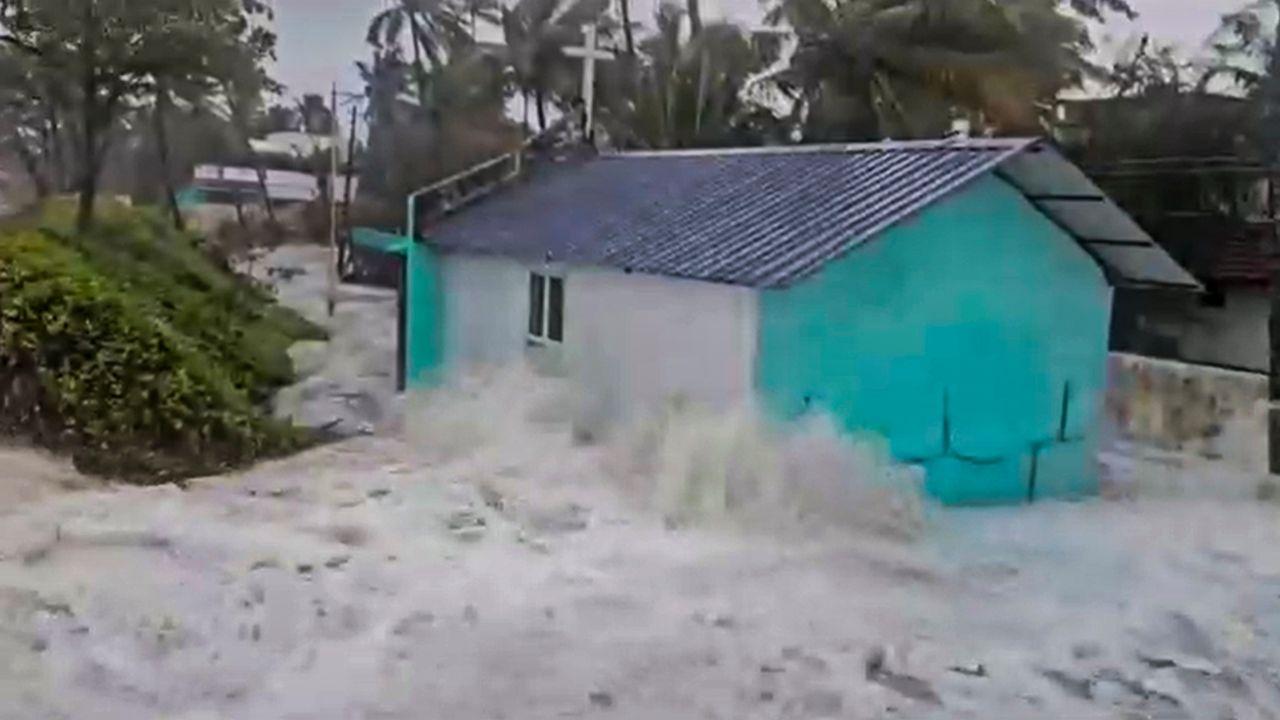 Local people said swollen rivers and their overflowing tributaries were the reason for the submerging of low-lying areas