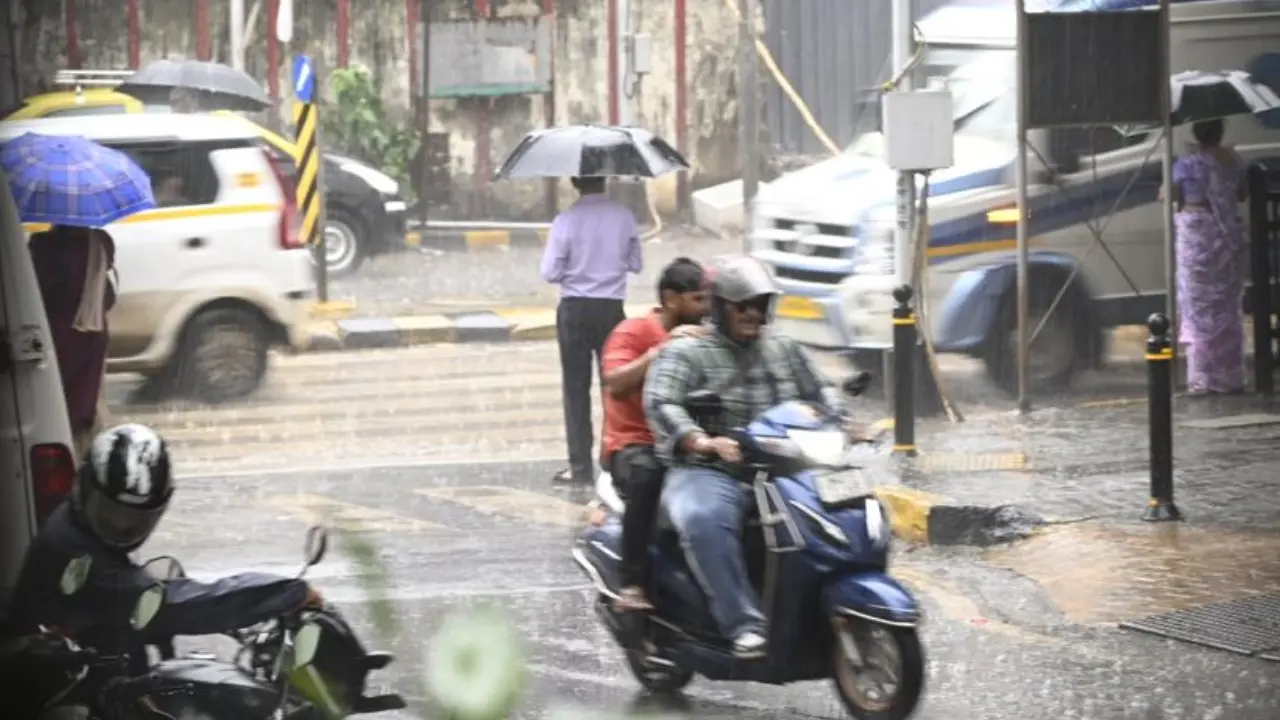 The city of Mumbai and its suburbs are set to experience a generally cloudy sky accompanied by moderate to heavy rainfall throughout the day, the weather department said