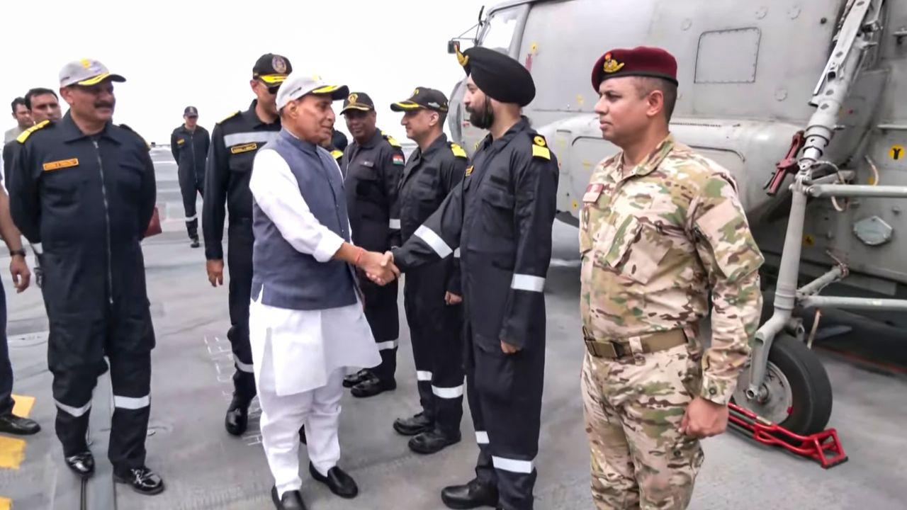 When the Indian Air Force destroyed terror bases on Pakistani soil, the Indian Navy's aggressive deployment in the Arabian Sea confined the Pakistani Navy to its shores, Rajnath said