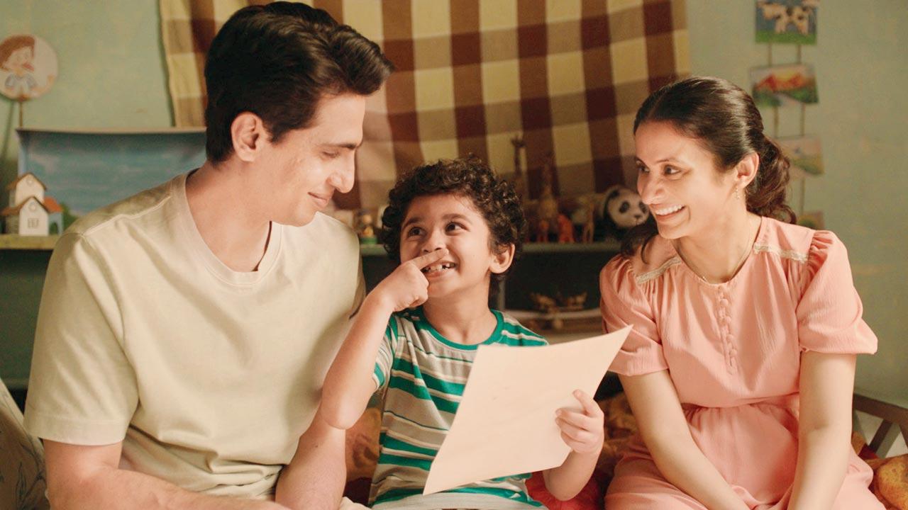 (From left) Gulshan Devaiah, Hridansh Parekh and Rasika Dugal in the film