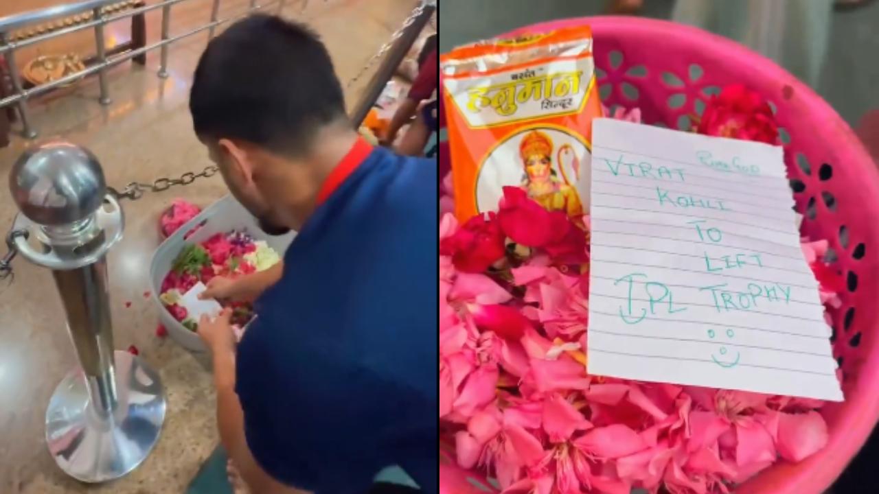 RCB fan offers prayers at temple ahead of high-stakes clash against PBKS: WATCH