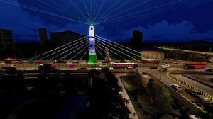 The new Reay Road bridge has six lanes and a footpath for pedestrians