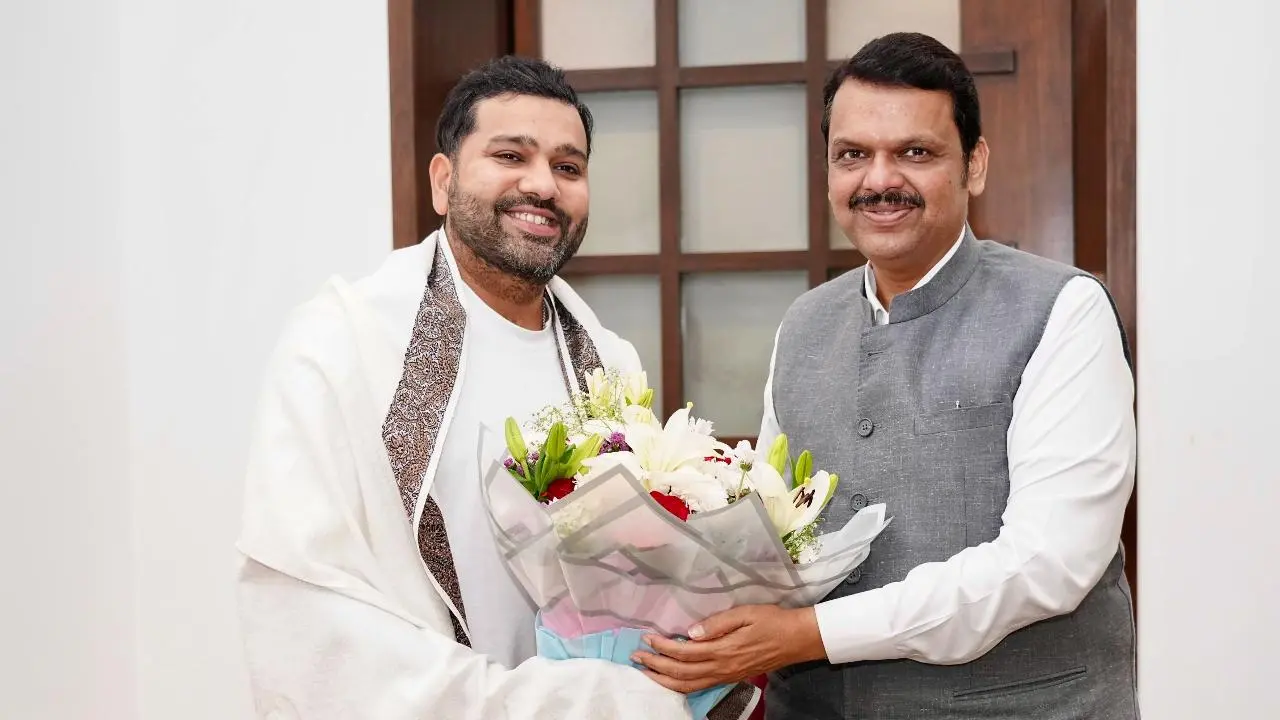 Maharashtra CM Fadnavis meets Rohit Sharma extends wishes post Test retirement