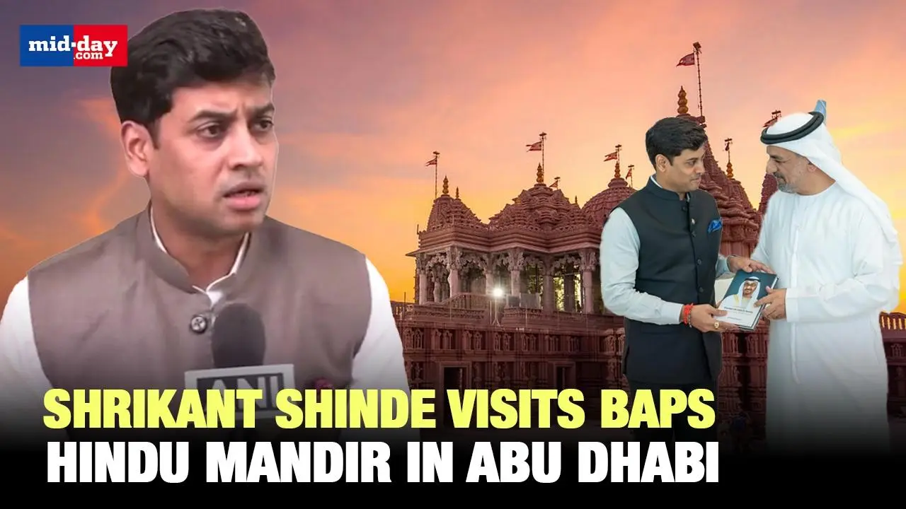 Shinde-led Shiv Sena MP Shrikant Shinde visits BAPS Hindu Mandir in Abu Dhabi