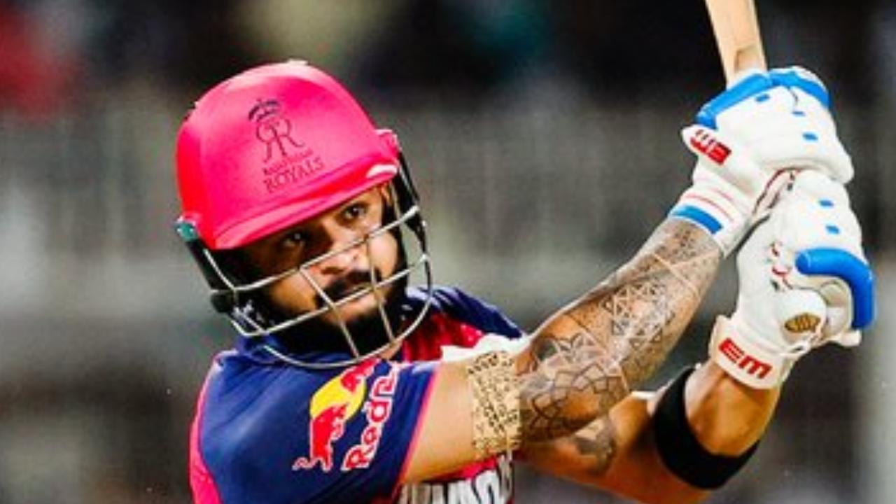 The highlight of the match was skipper Riyan Parag's outstanding knock. The 23-year-old played a knock of 95 runs in 45 deliveries. His heroic knock saw him smash six boundaries and eight maximums(Pic: X/@rajasthanroyals)