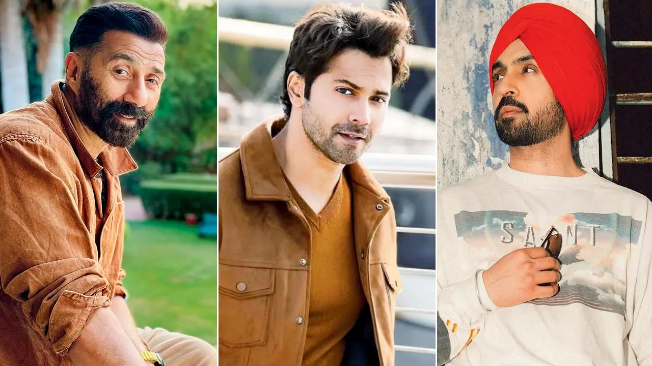 Sunny Deol, Varun Dhawan, and Diljit Dosanjh