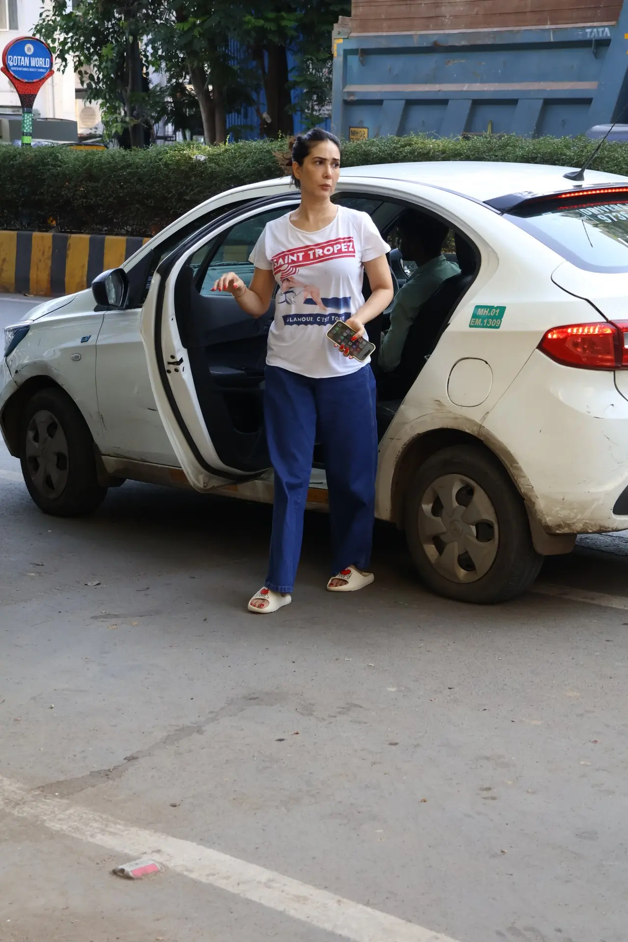 Kim Sharma was snapped in the city in a no make up look