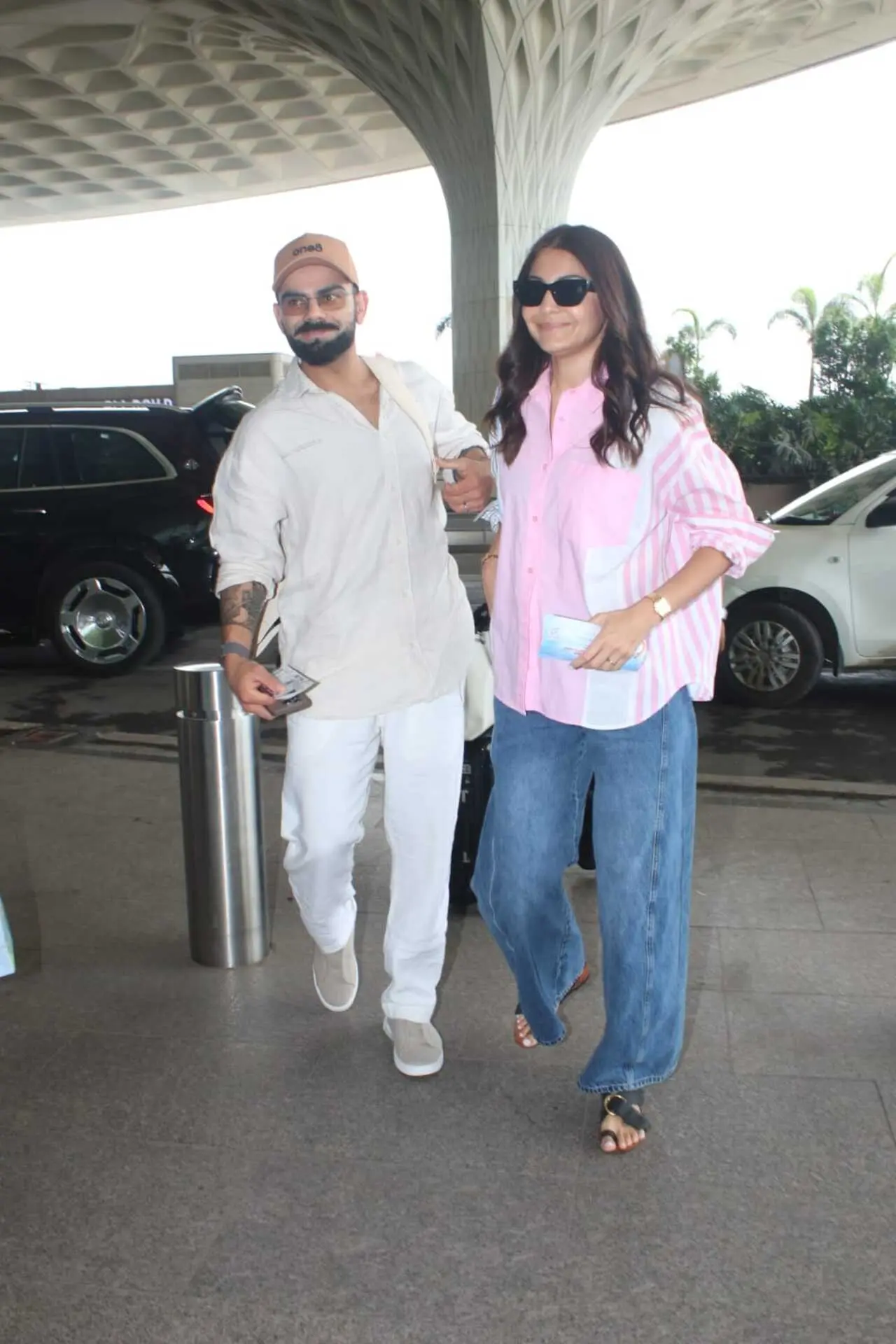 Anushka Sharma and Virat Kohli were spotted at Mumbai airport hours before the cricketer announced his Test retirement