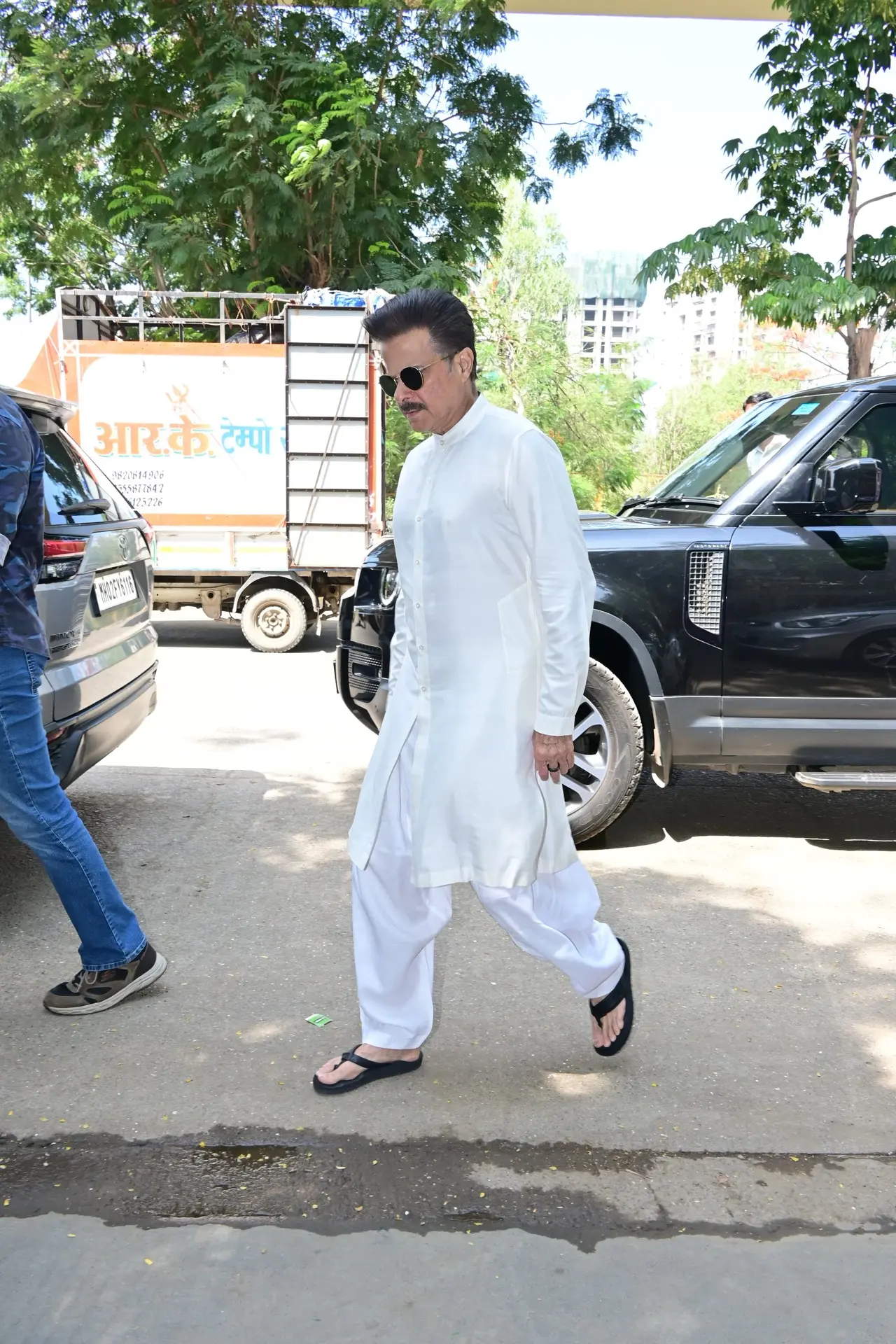 Anil Kapoor was spotted attending a puja for his late mother Nirmal Kapoor