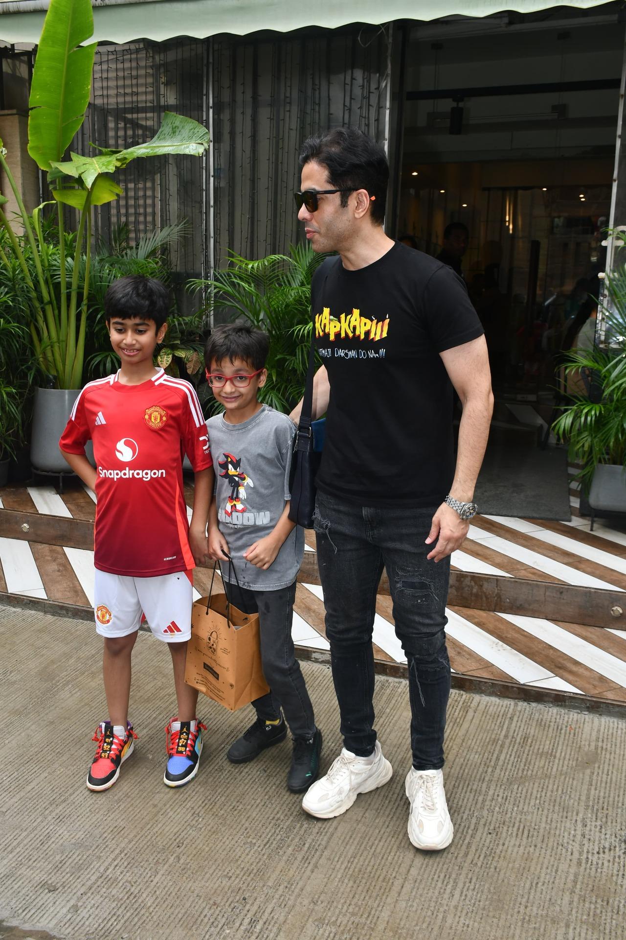Tusshar Kapoor was seen spending the weekend with his son