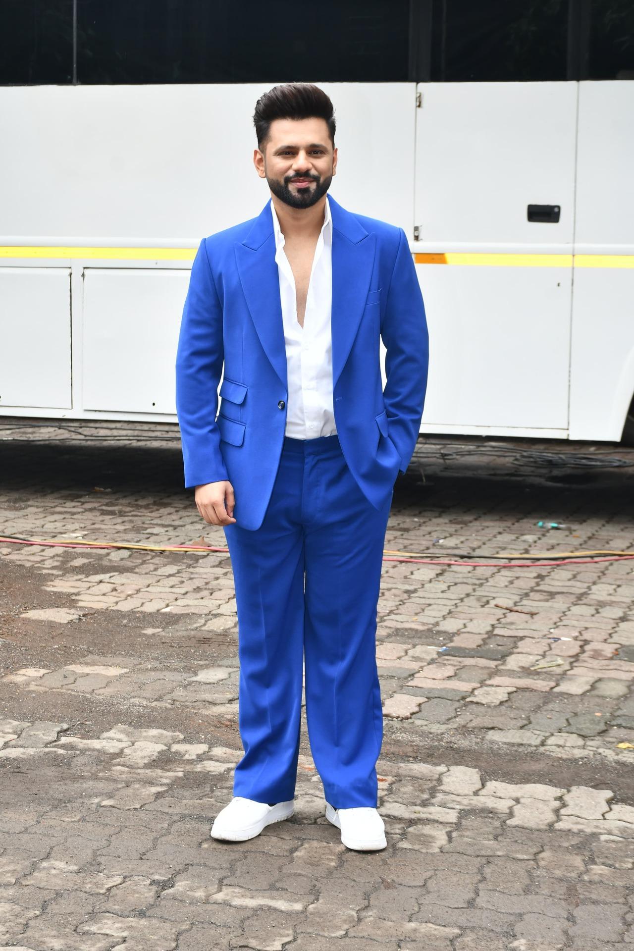 Singer Rahul Vaidya on the sets of Laughter Chefs season 2