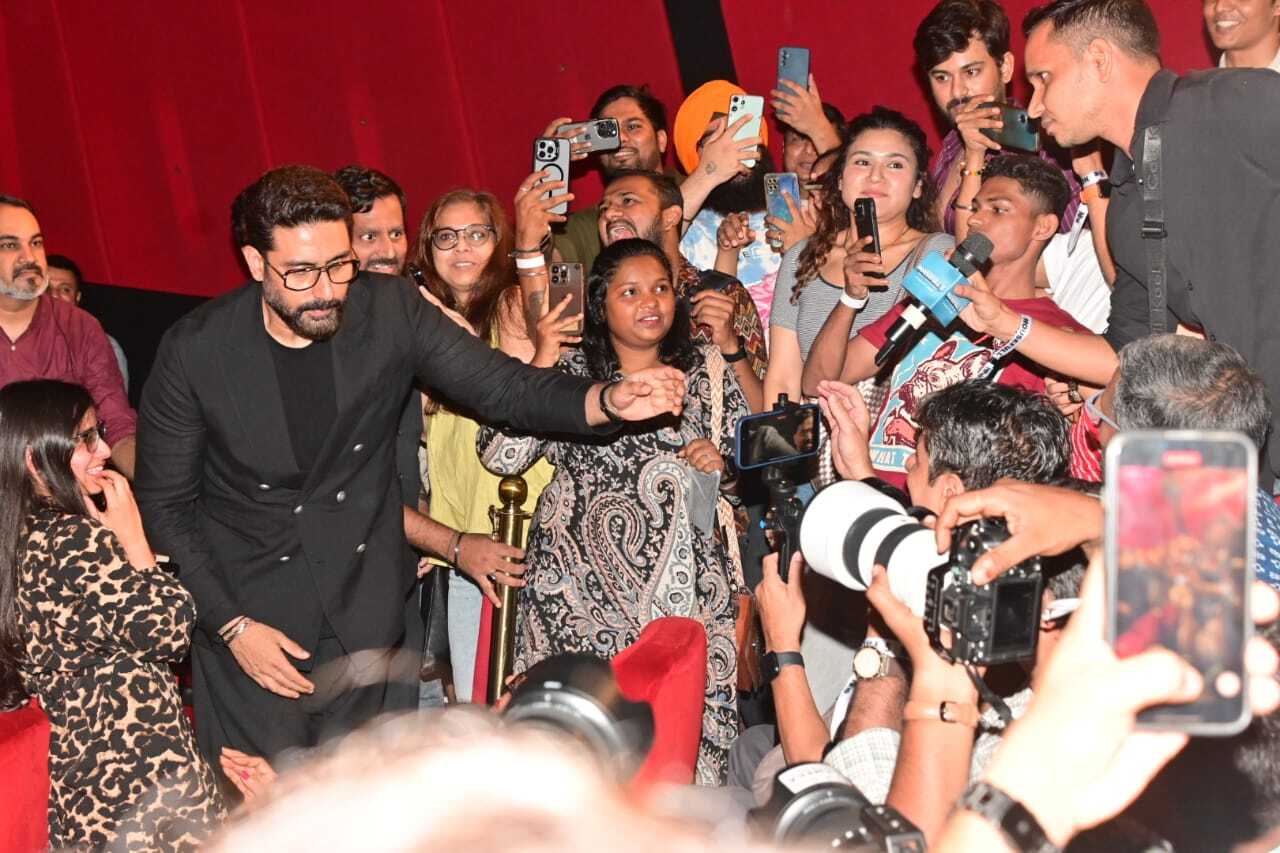 Abhishek Bachchan interacts with the media at the trailer launch of Housefull 5