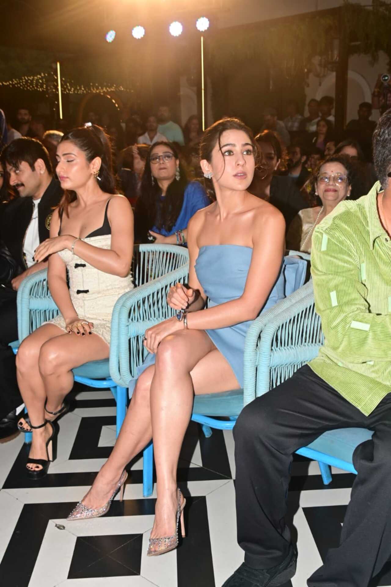 Sara Ali Khan and Fatima Sana Shaikh sit beside each other at the song launch of Metro...In Dino