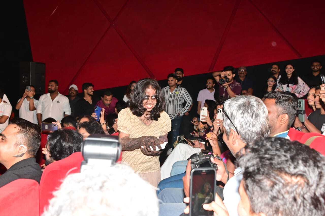 The team of Maa had a rather unique experience for the media gathered to cover the trailer launch of Maa