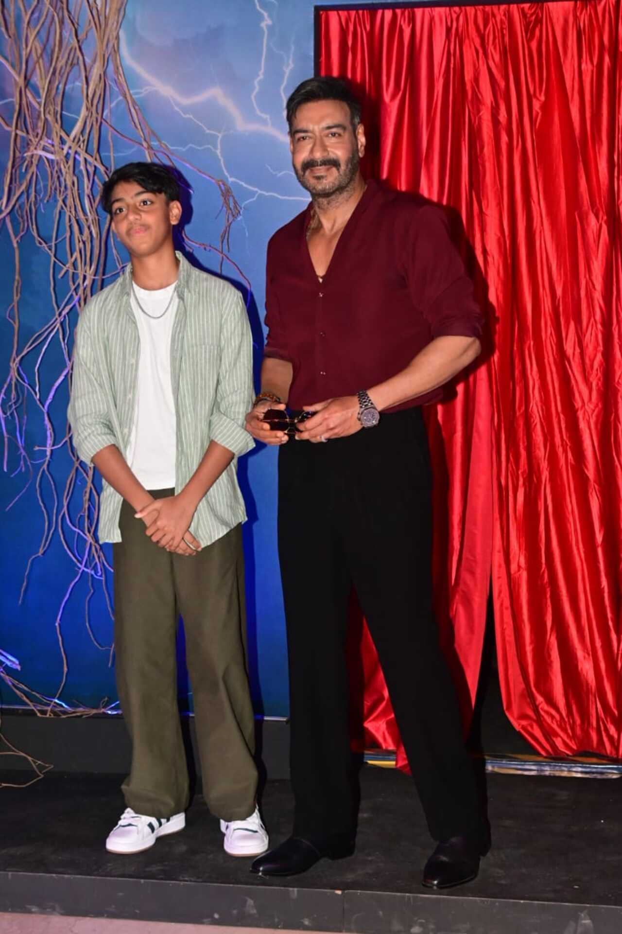 Ajay Devgn was spotted at the launch along with his son, Yug. Devgna has co-produced the horror drama