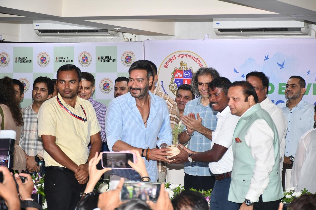 Ajay Devgn and Imtiaz Ali at an environment day function in the city