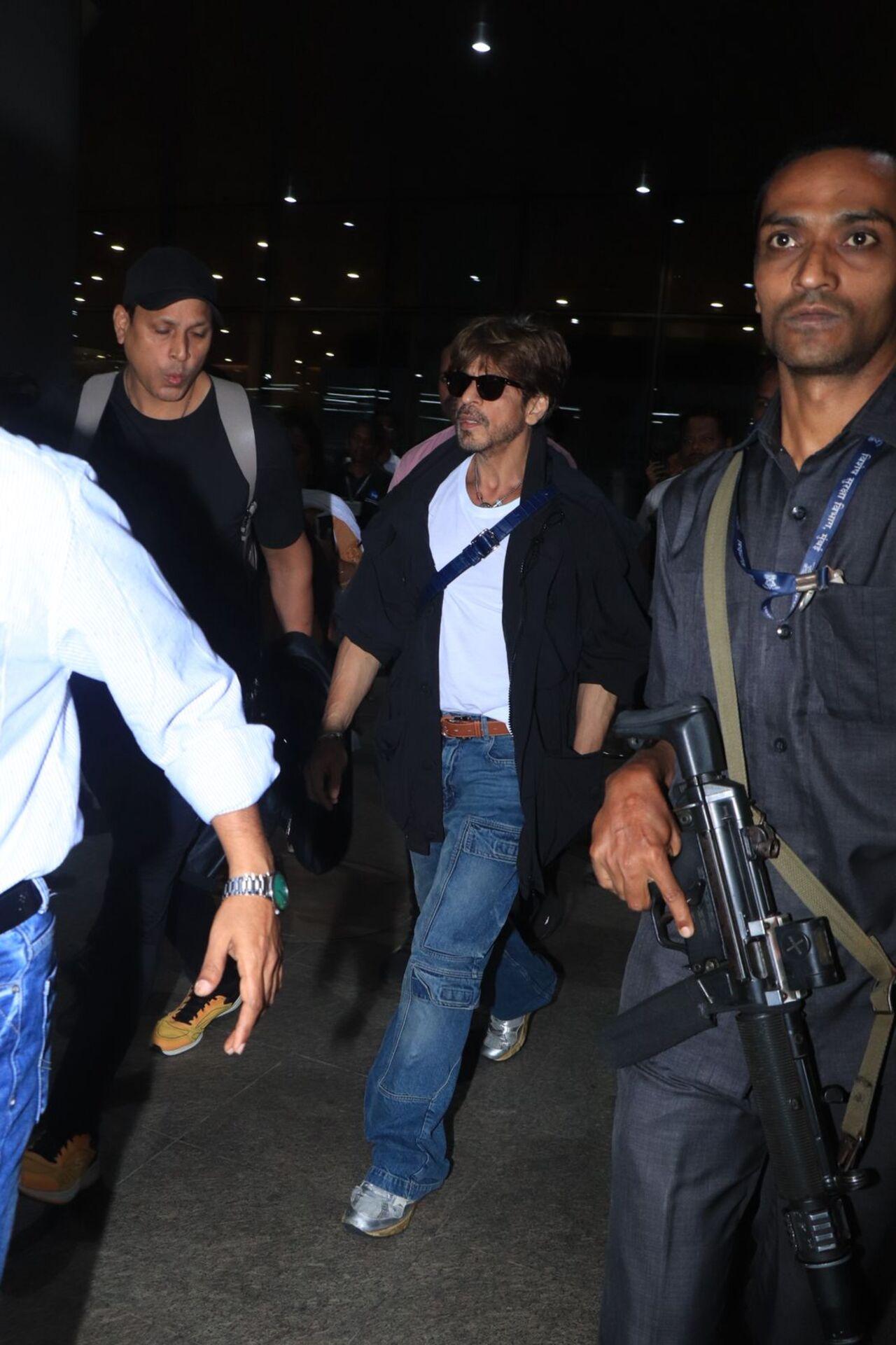 Shah Rukh Khan was spotted at the Mumbai airport as he returned from New York after the MET Gala