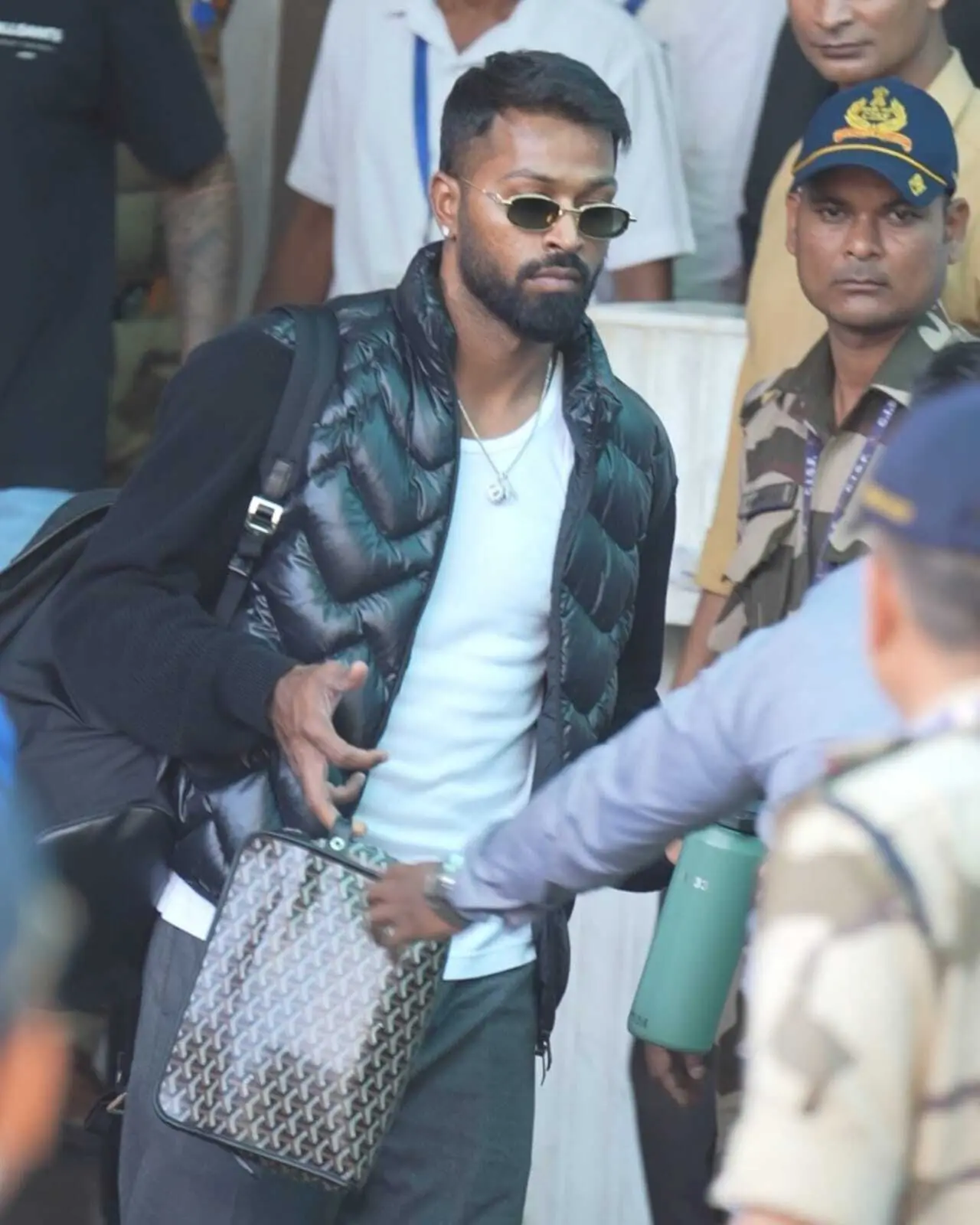 Cricketer Hardik Pandya was spotted in the city hours after BCCI announced the suspension of the ongoing IPL season