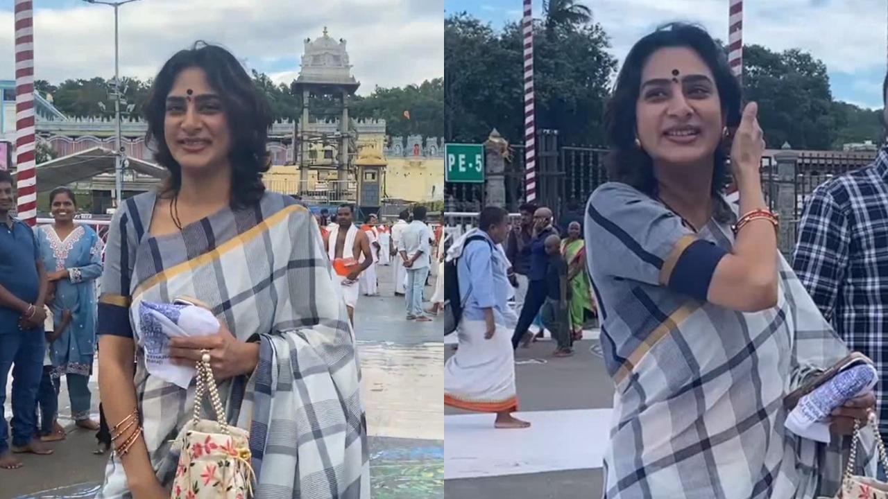 Telugu actress Surekha Vani seeks blessings at Tirumala temple